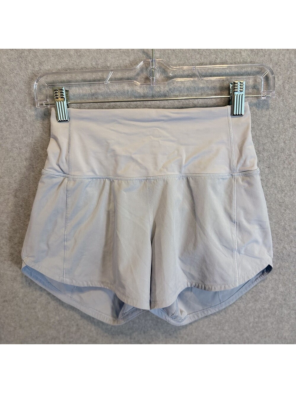 Lululemon Women's Speed Up Shorts High-Rise Lines Short 4” Size 0 Gray